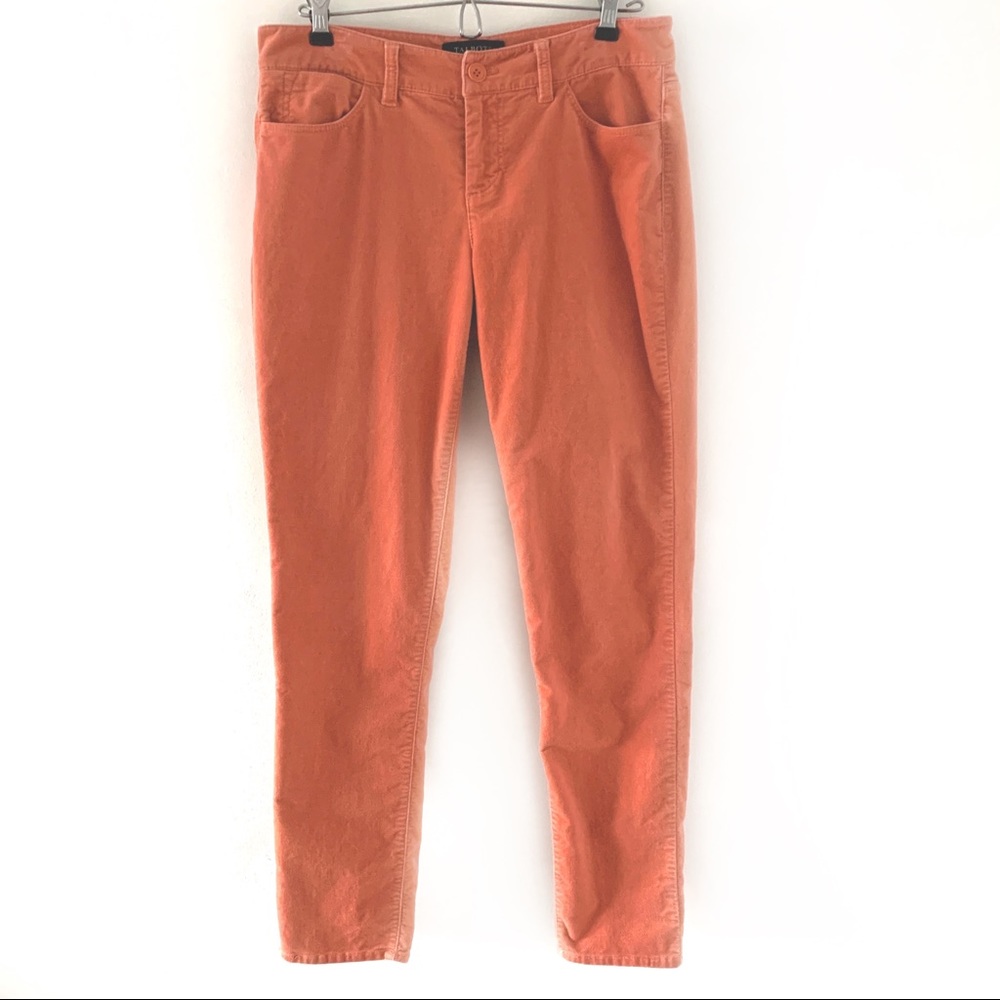 Talbots Signature Soft Orange Velvet Pants Size 4